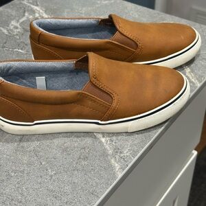 Little Boys Brown Slip-On Cat & Jack Sneakers